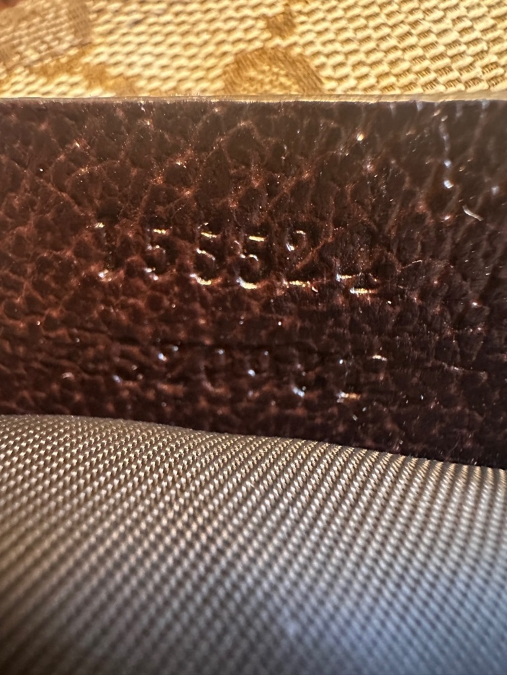 Gucci Brown GG Monogram Canvas Tote with Dark Brown Leather Patch - Picture 6 of 16
